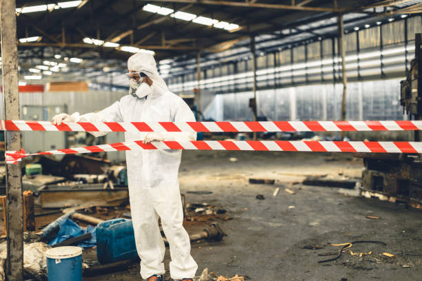 Professional Sewage Cleanup technician working in Northfield, NJ